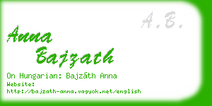 anna bajzath business card